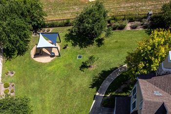 Landscaped green area
